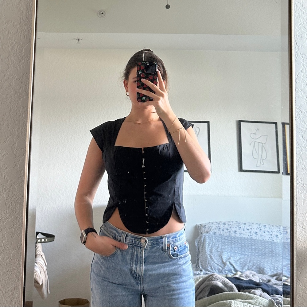 silence + noise corset top